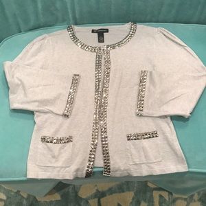 INC jeweled cardigan